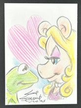 Load image into Gallery viewer, Kermit and Miss Piggy Trading Card - Guy Gilchrist Original