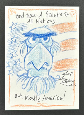 Sam the Eagle Trading Card - Guy Gilchrist Original