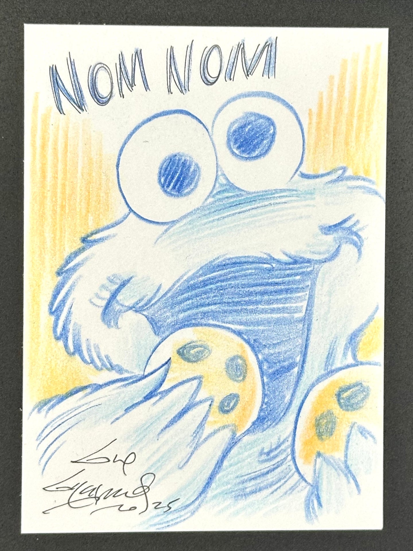 Cookie Monster Trading Card - Guy Gilchrist Original