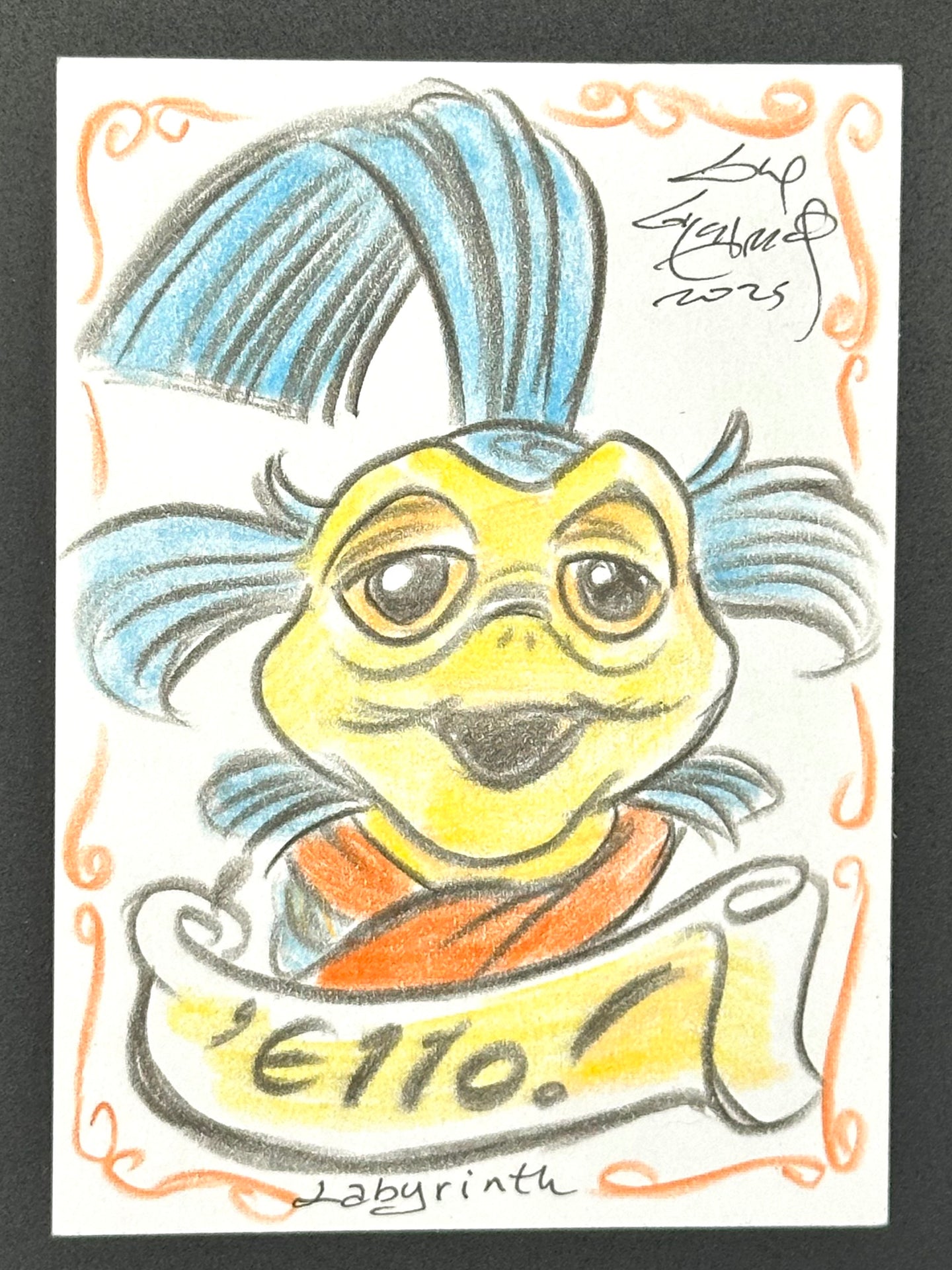 Labyrinth “Ello!” Trading Card - Guy Gilchrist Original