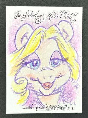 Fabulous Miss Piggy Trading Card - Guy Gilchrist Original