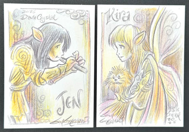 Jen and Kira “Dark Crystal” Set of 2 Trading Cards - Guy Gilchrist Original