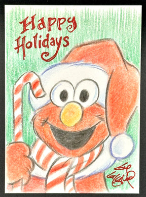 Christmas Elmo Trading Card - Guy Gilchrist Original