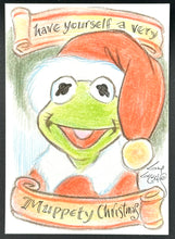 Load image into Gallery viewer, Christmas Kermit Trading Card - Guy Gilchrist Original