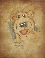 Load image into Gallery viewer, Bear in the Big Blue House on Parchment - Guy Gilchrist Original