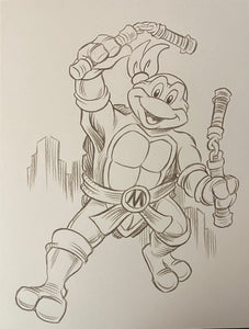 “Mikey” Black and White Sketch