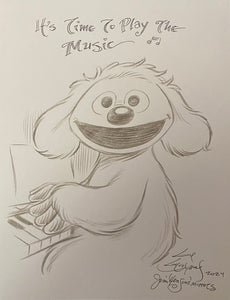 “It’s Time to Play the Music” Original Art Sketch