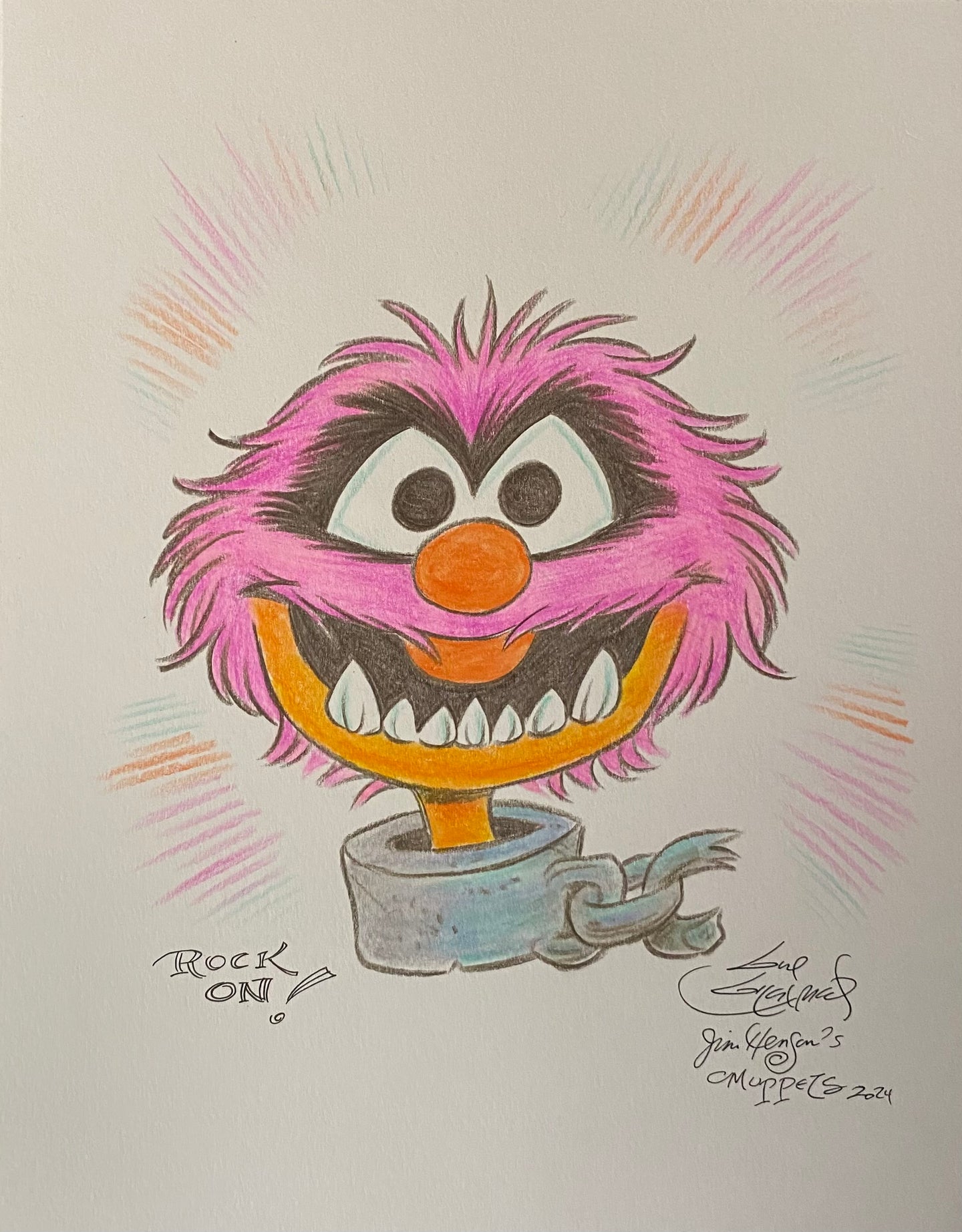 “Animal Rock On” Original Art Sketch by Guy Gilchrist