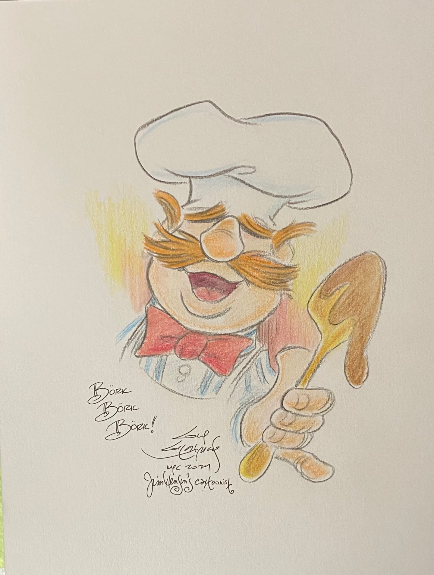 “Bork, Bork, Swedish Chef” Original Art Sketch by Guy Gilchrist