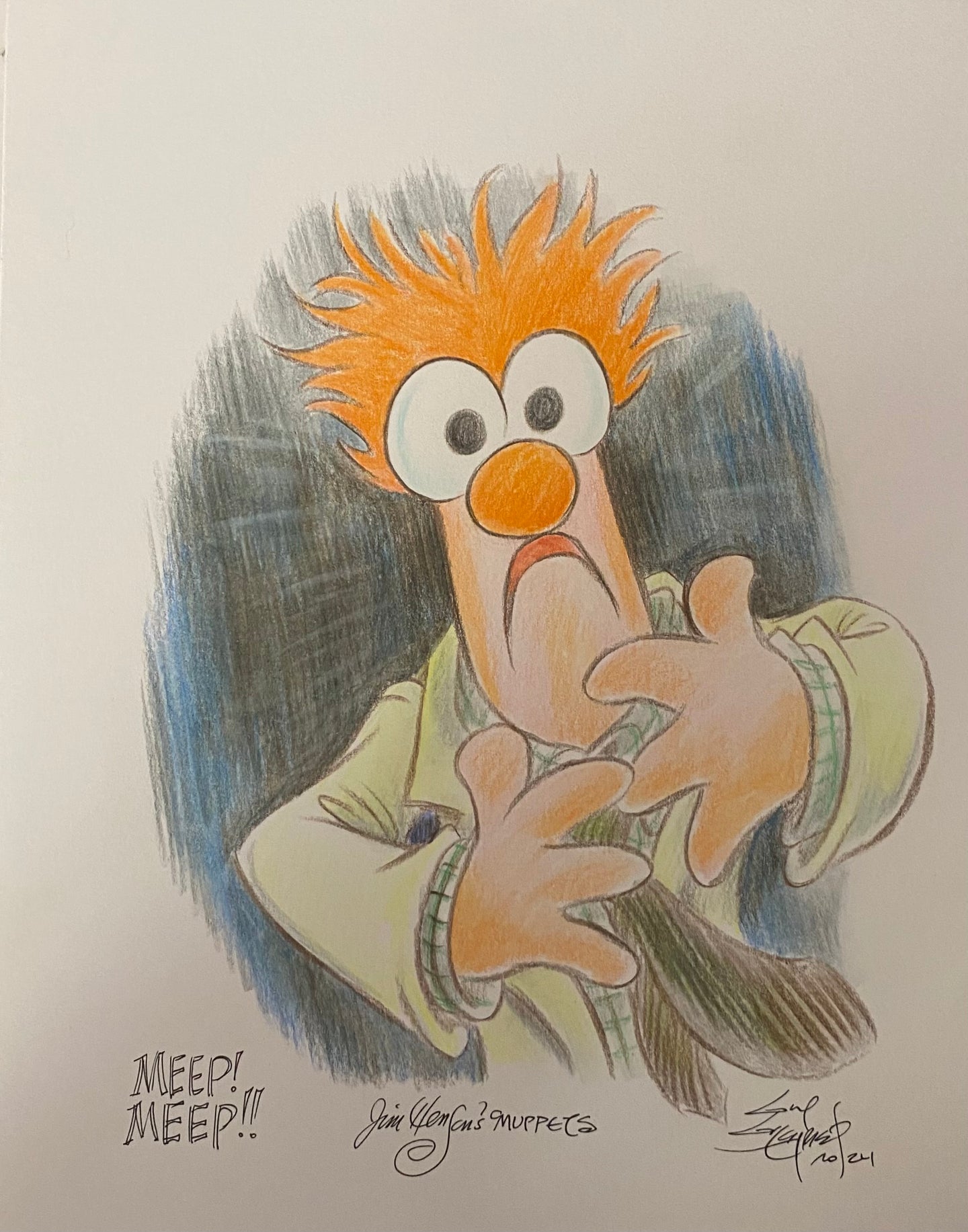 “Meep, Meep!” Original Art by Guy Gilchrist