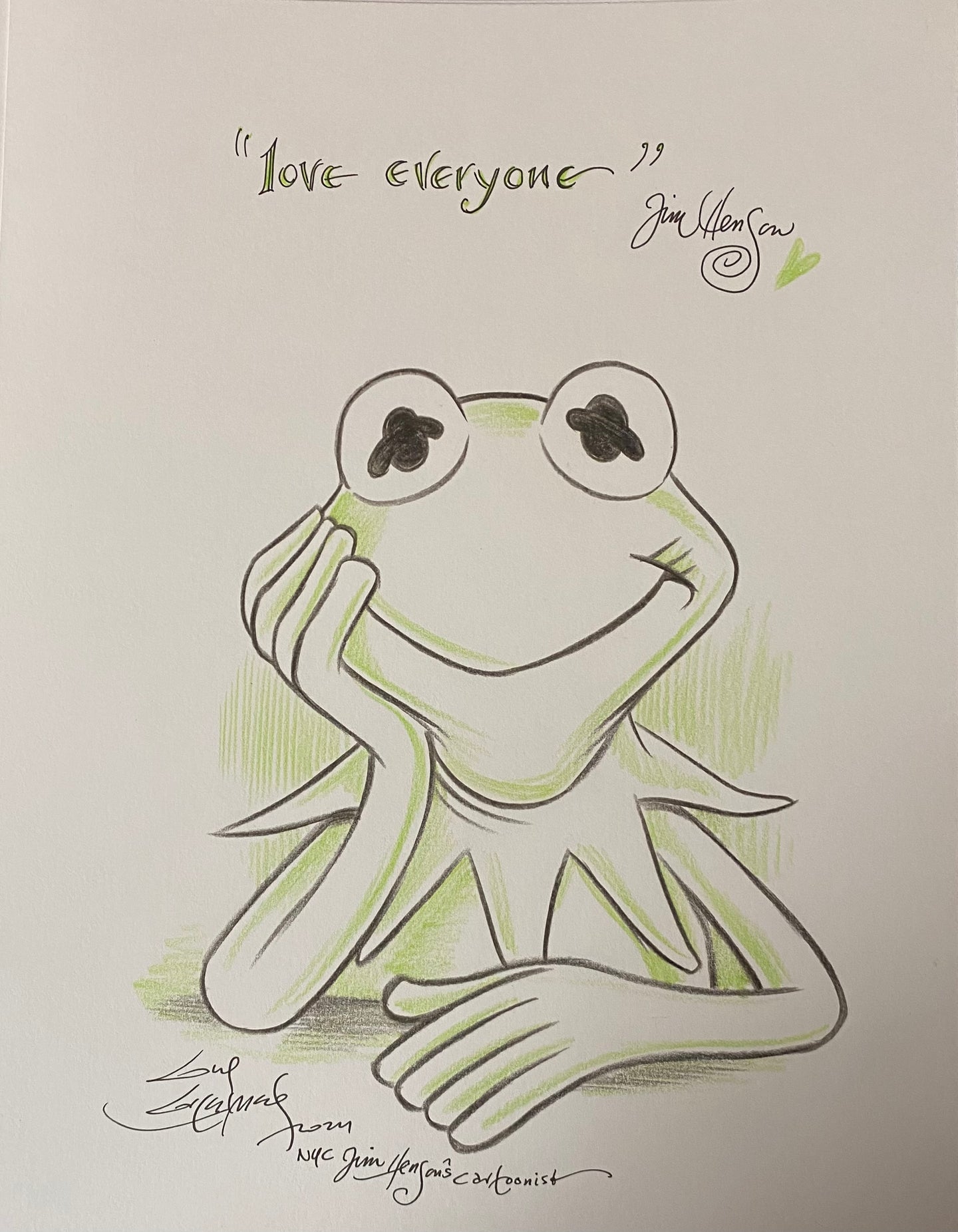 “Love Everyone” Original Art Sketch by Guy Gilchrist