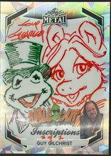 Load image into Gallery viewer, Kermit and Piggy Metallic Leaf Trading Card - Created by Guy Gilchrist