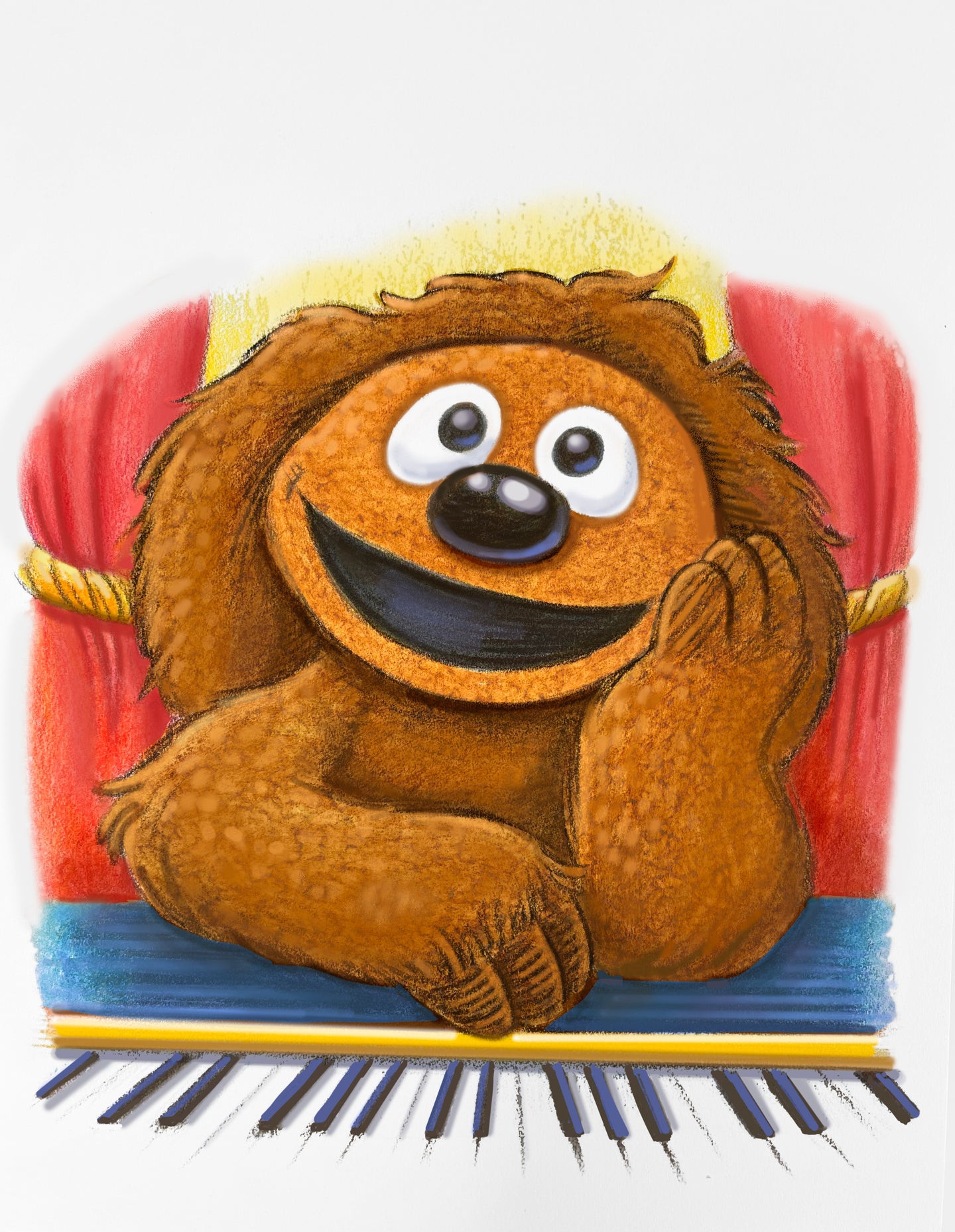 Muppets Rowlf the Dog Art Print - Created by Guy Gilchrist