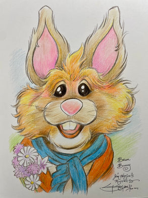 Bean Bunny Original Art 8.5x11 Sketch  - Created by Guy Gilchrist