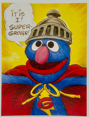 Super Grover Art Print - Created by Guy Gilchrist
