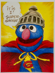 Super Grover Art Print - Created by Guy Gilchrist