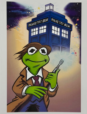 Kermit Doctor Who Art Print - Created by Guy Gilchrist
