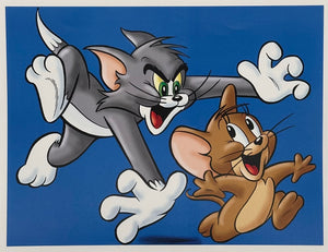 Tom and Jerry (blue) Art Print - Created by Guy Gilchrist