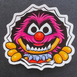 Muppets 'Animal' 3 Inch Glossy Die-Cut Sticker - Created by Guy Gilchrist