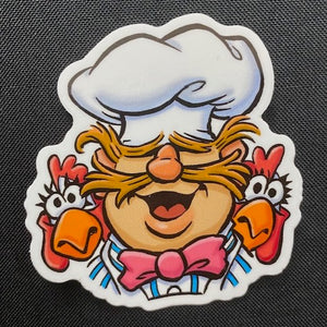 Muppets 'Swedish Chef' 3 Inch Glossy Die-Cut Sticker - Created by Guy Gilchrist