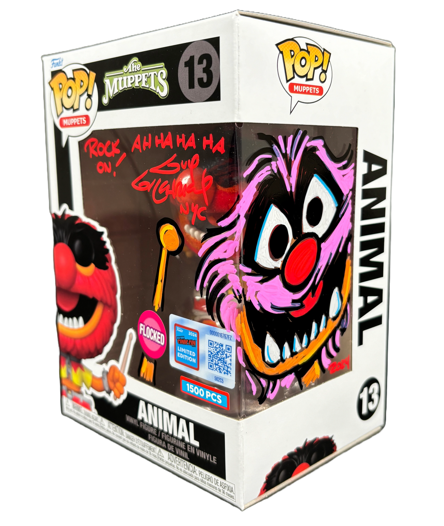 Guy Gilchrist Sketched & Signed The Muppets Animal Flocked #13 LE1500 Funko Pop 2C5