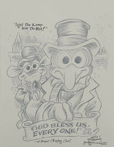 “Gonzo and Rizzo Christmas Carol” Original Art Sketch