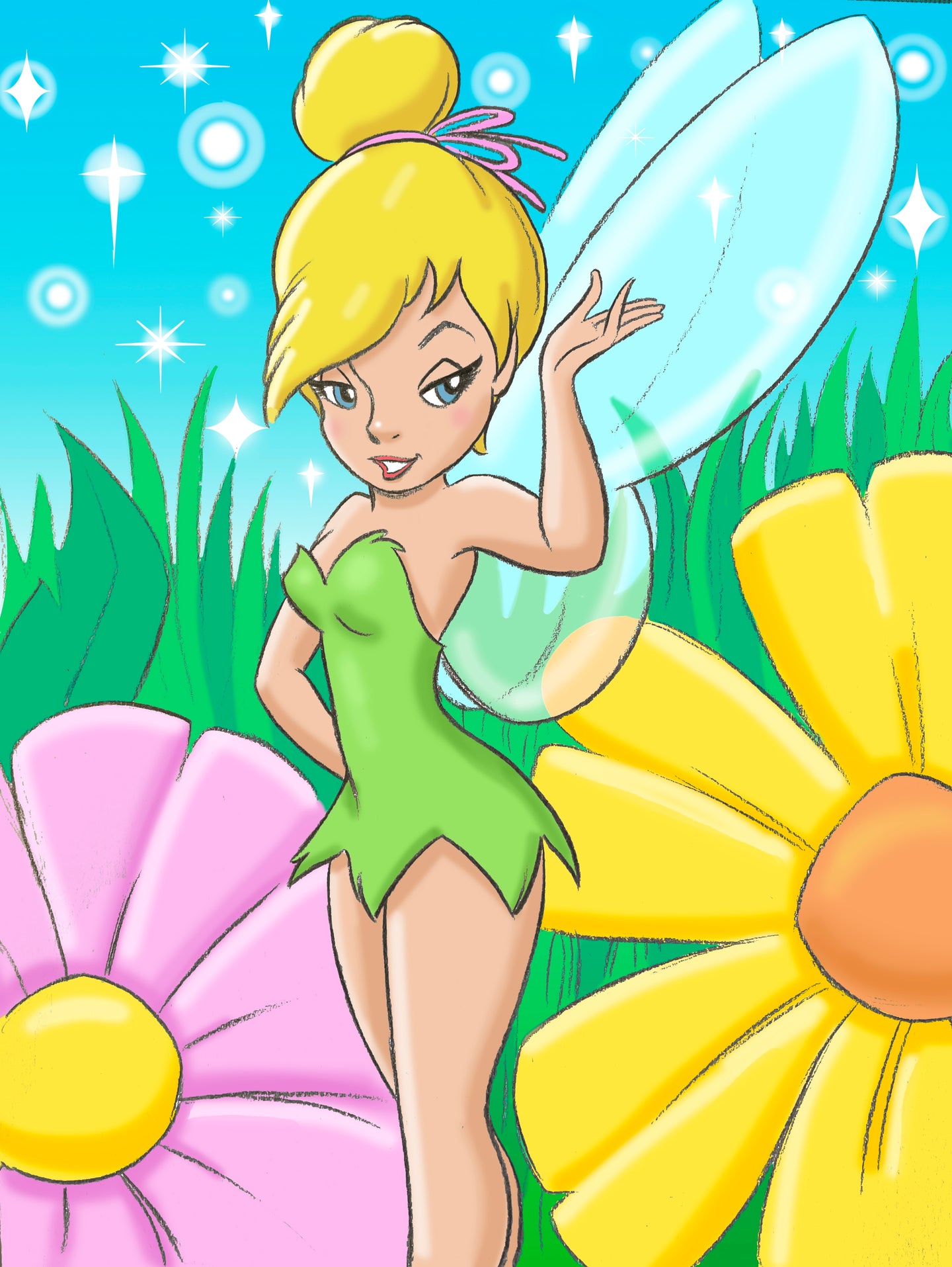 Disney's Tinker Bell Art Print - Created by Guy Gilchrist