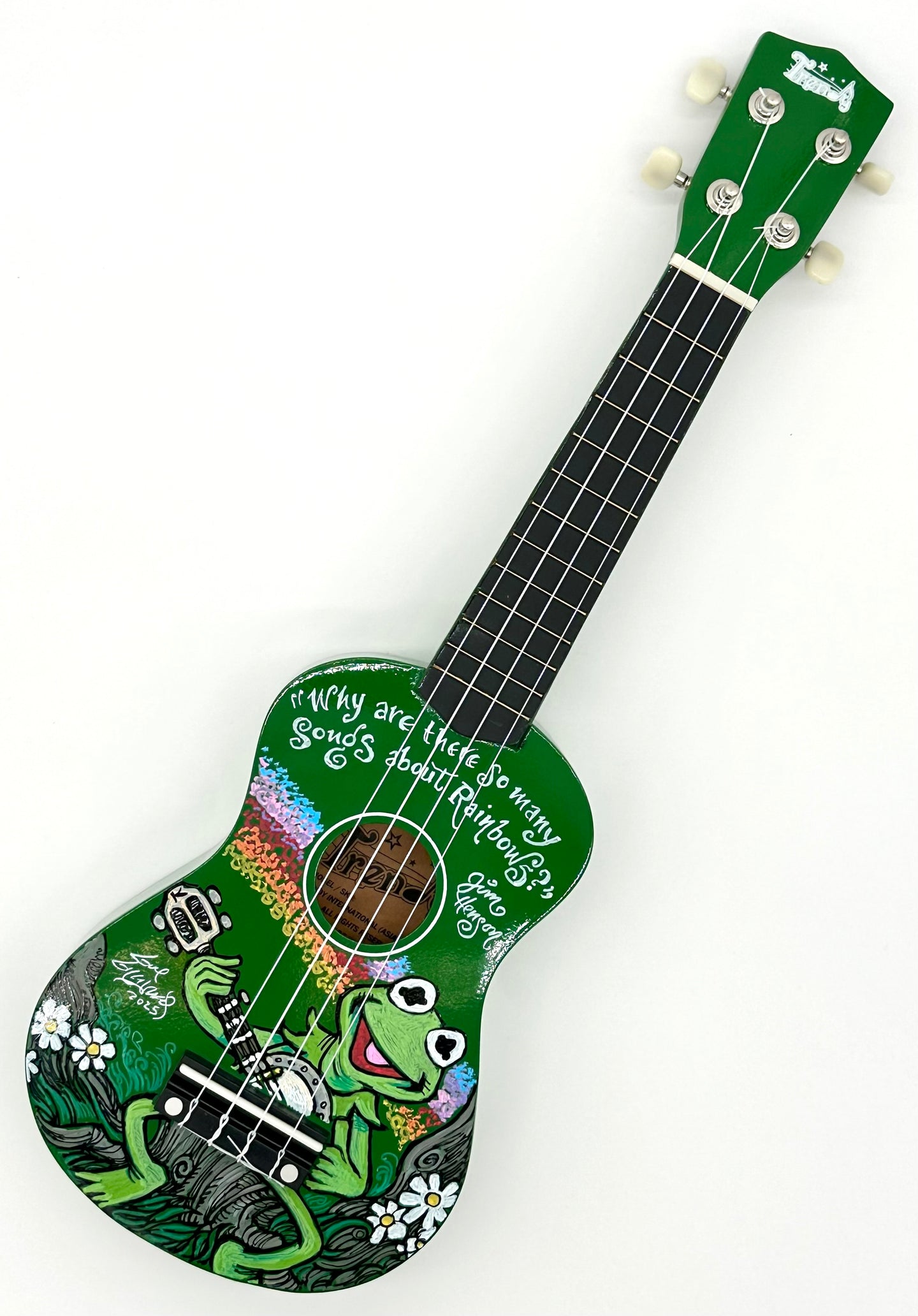 Rainbow Connection Hand Drawn Ukulele