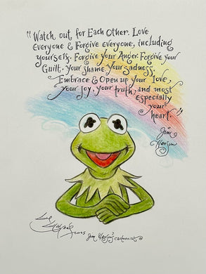 “Kermit, Watch Out for Each Other” Original Art Sketch