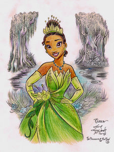 “Tiana” Original Art Sketch by Guy Gilchrist