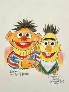 “Bert and Ernie Forever” Original Art Sketch