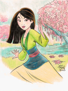 “Mulan” Original Art Sketch by Guy Gilchrist