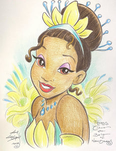 Tiana Original Art 8.5x11 Sketch  - Created by Guy Gilchrist