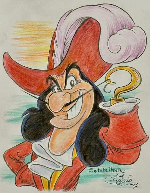 “Captain Hook” Original Art Sketch by Guy Gilchrist