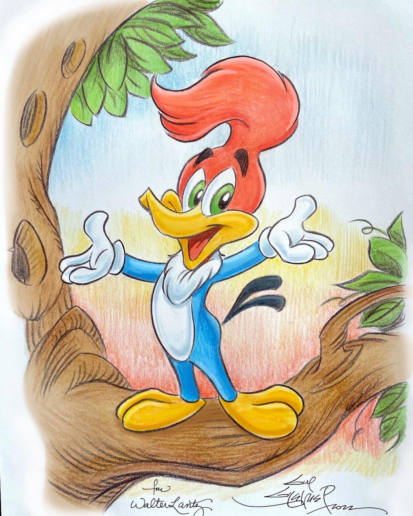 Woody Woodpecker 8.5x11 Art Print - Created by Guy Gilchrist