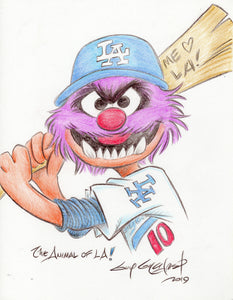 The Animal of LA original 1/1 8.5 x 11 Sketch- Created by Guy Gilchrist