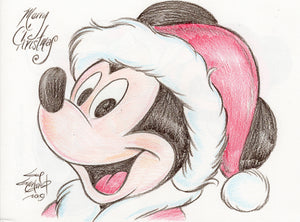 Mickey Mouse original 1/1 8.5 x 11 Sketch - Created by Guy Gilchrist
