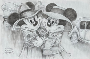 Mickey & Minnie in Casablanca 11x17 Art Print - Created by Guy Gilchrist
