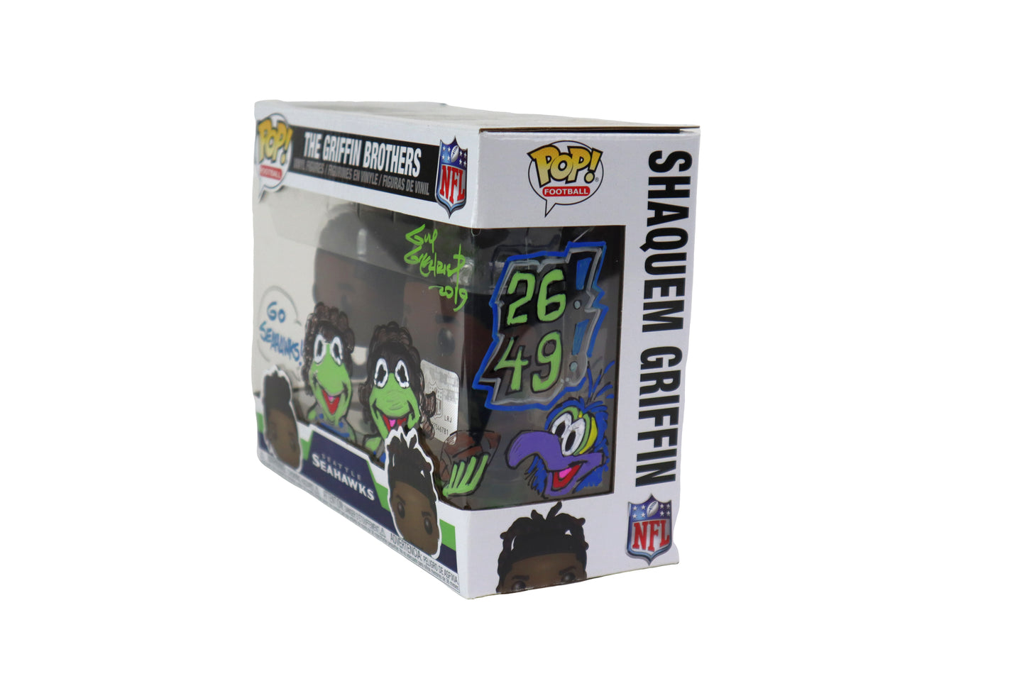 The Grifffin Brothers Dual Remark Funko POP Seattle Seahawks - Signed by Guy Gilchrist