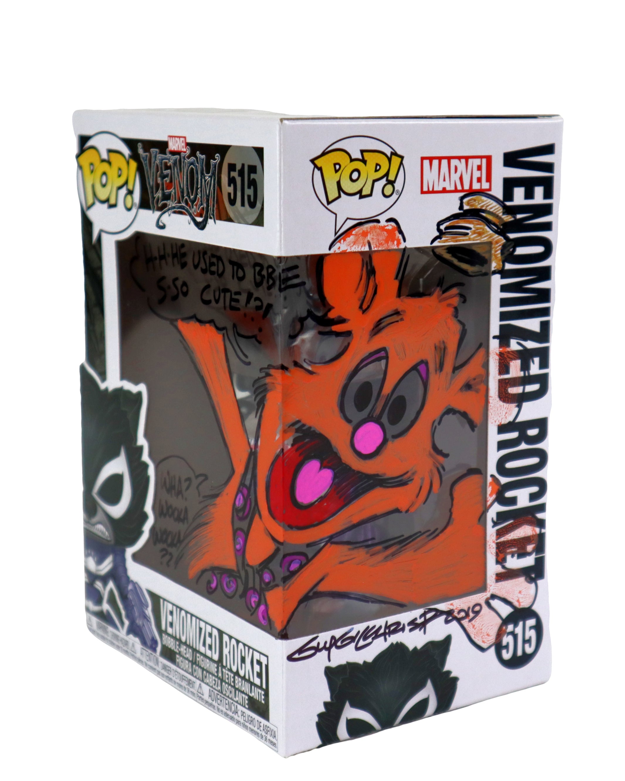 Marvel Venom Funko POP Venomized Rocket #515 - Signed by Guy Gilchrist