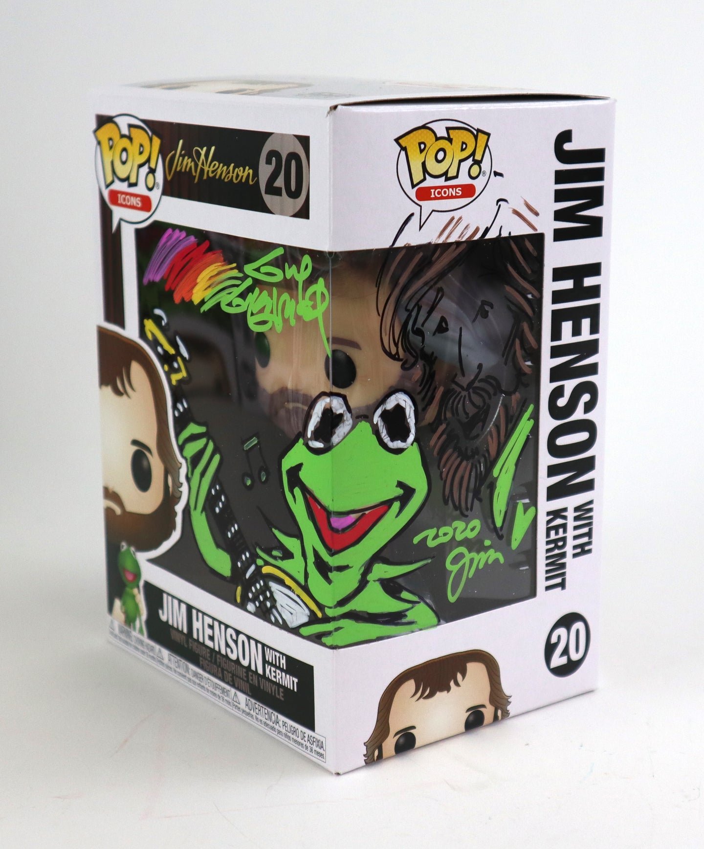 Jim Henson with Kermit Remark Funko POP #20  - Signed by Guy Gilchrist