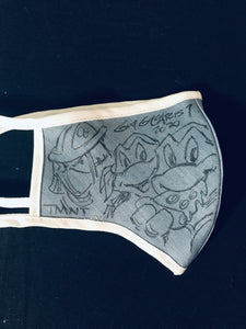 (Pre-Order) Teenage Mutant Ninja Turtle Custom Mask Signed and Sketched by Guy Gilchrist
