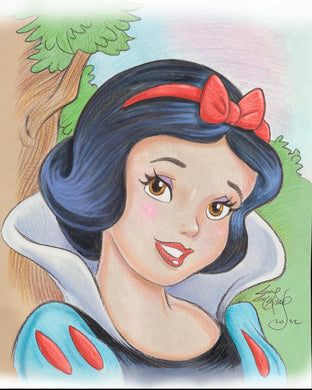 Disney Snow White 8.5x11 Art Print - Created by Guy Gilchrist