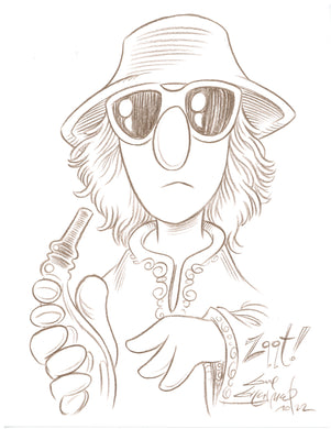 Muppets Zoot Original Art 8.5x11 Sketch - Created by Guy Gilchrist