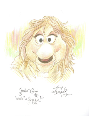 Fraggle Rock Junior Gorg Original Art 8.5x11 Sketch  - Created by Guy Gilchrist