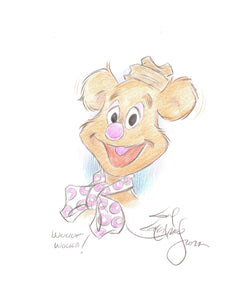 Muppets Fozzie Bear Original Art 8.5x11 Sketch  - Created by Guy Gilchrist