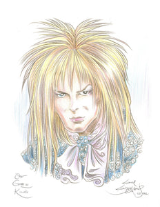 Labyrinth The Goblin King Original Art 8.5x11 Sketch  - Created by Guy Gilchrist