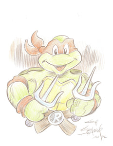 TMNT Raphael #2 Original Art 8.5x11 Sketch - Created by Guy Gilchrist