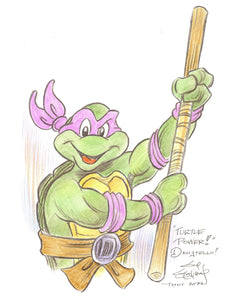 TMNT Donatello Original Art 8.5x11 Sketch - Created by Guy Gilchrist