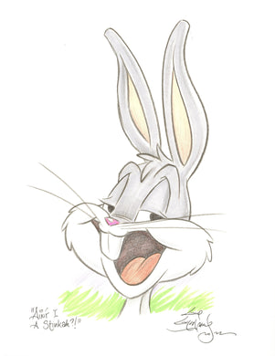 Looney Tunes Bugs Bunny Original Art 8.5x11 Sketch - Created by Guy Gilchrist